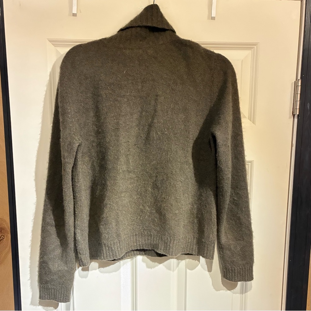 Ralph Lauren 100% Cashmere Olive Green Turtleneck Sweater - Size: L - Picture 2 of 7